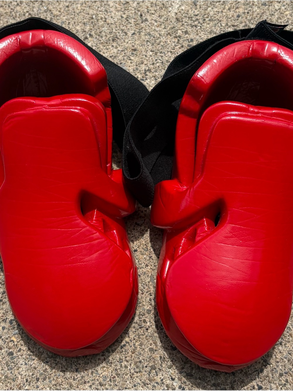 Pro Force Youth Karate Taekwondo Sparring Foot Guards Red